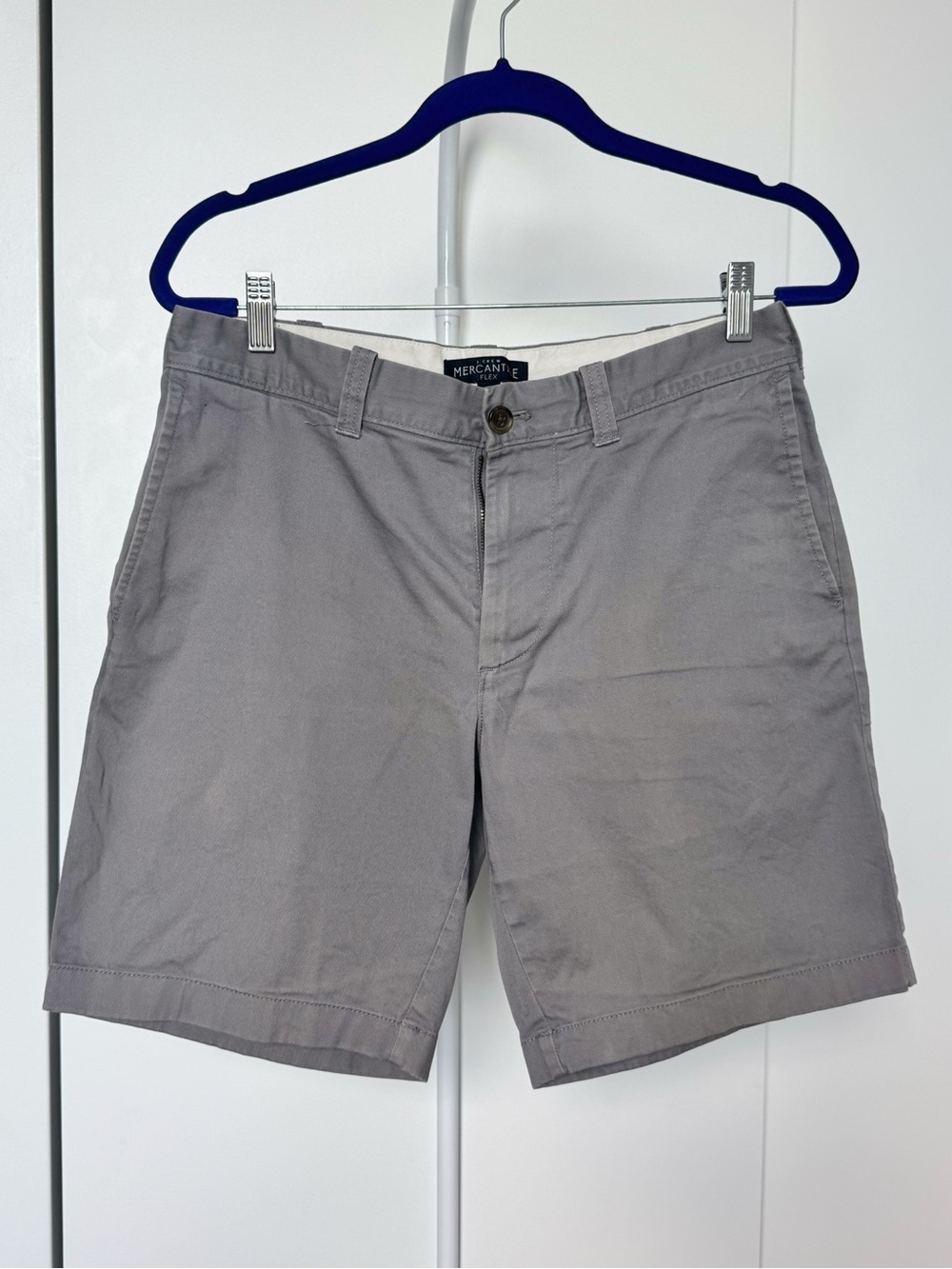 J. Crew Gray Mercantile Flex Shorts Flat Front Chino Preppy Summer Minimalist 30